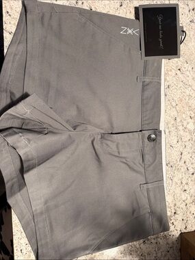 Women’s Gray Flat Front Shorts - Performance Style